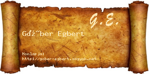 Góber Egbert névjegykártya